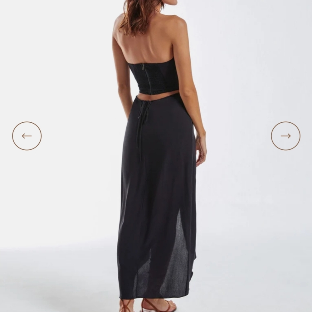 Vix Swimwear Luana Detail Long Dress in Black - Picture 6 of 12